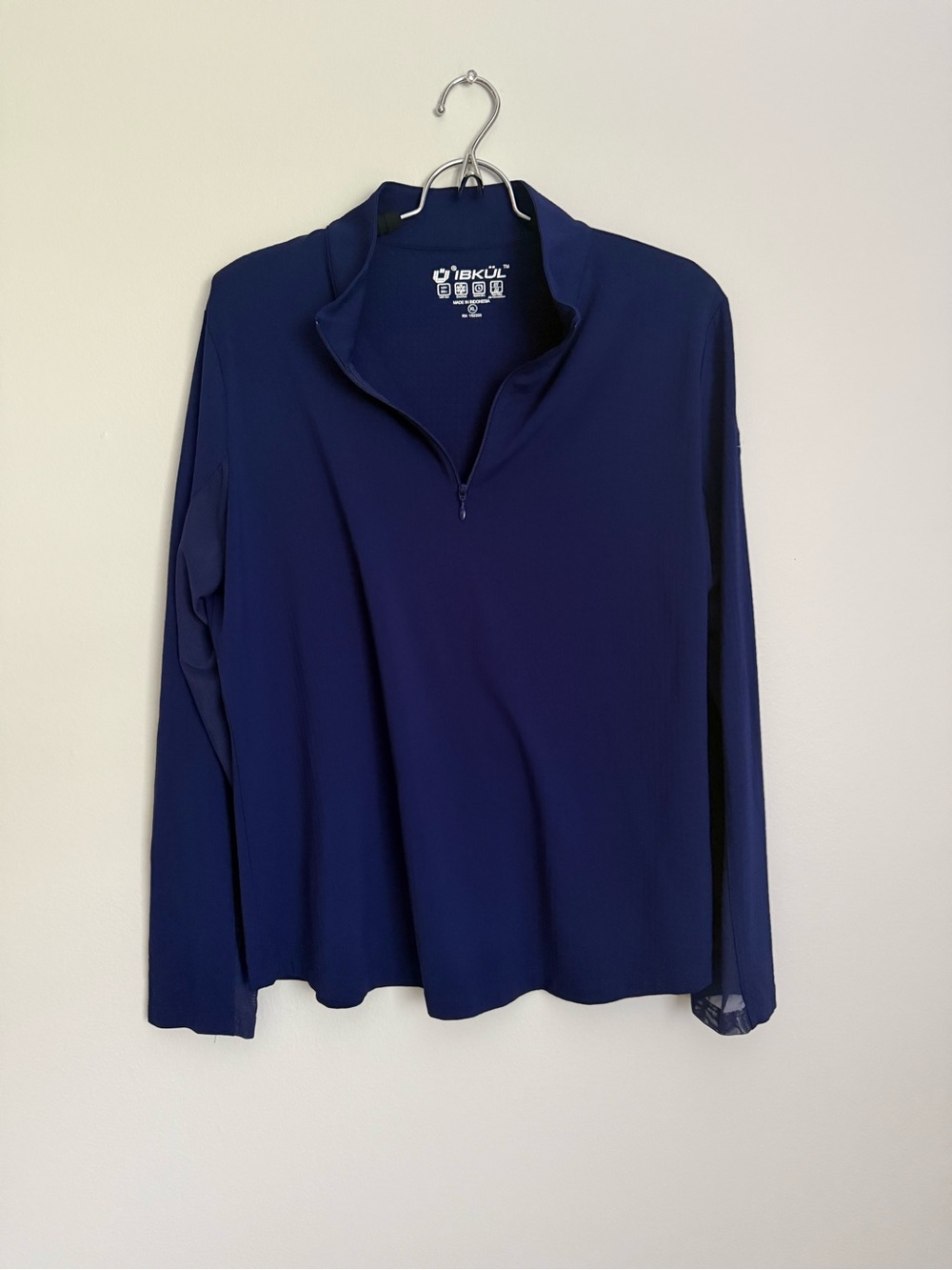 IBKÜL Long Sleeve Navy UPF 50+ Shirt Women XL Tennis Pickleball Golf Sport